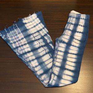 Women’s Small Mumu Blue Bell Bottom tie-dye Jeans
